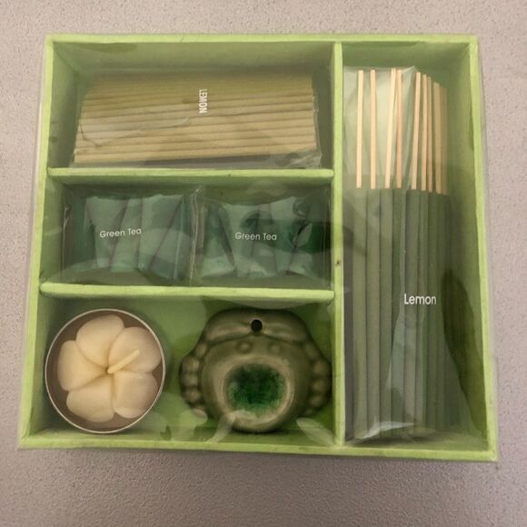 NIB: Incense Gift Set - Green Tea & Lemon - Picture 4 of 11
